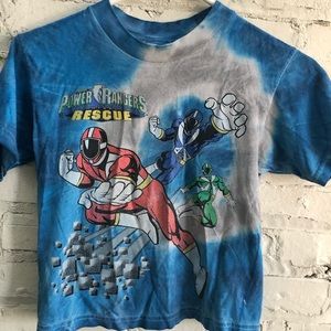 Vintage Power Rangers tie die kids T-shirt size 7